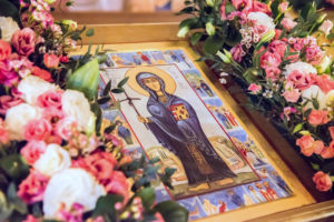 икона святой равноапостольной Нины привезенная из грузинского монастыря Бодбе, где почивает мощами святая Нино